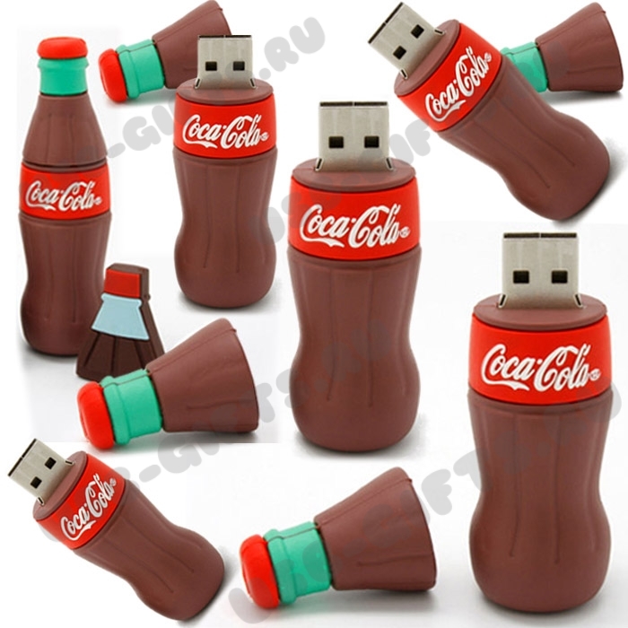 Флешки с логотипом оптом «Бутылка Кока Колы» usb флэш карты
