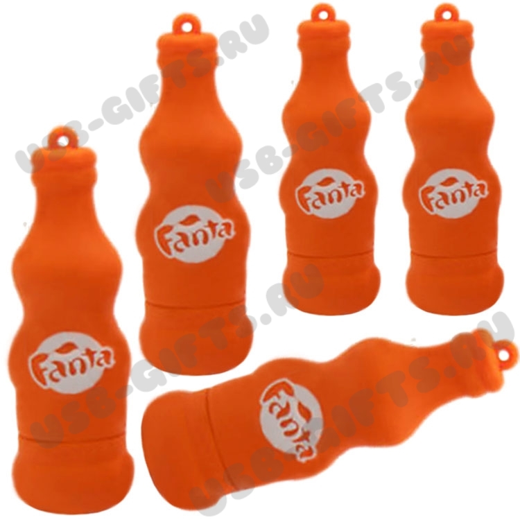 Флэшки «Бутылка фанты» оранжевые usb flash карты оптом