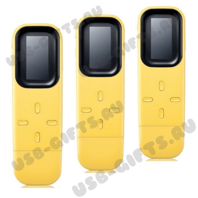 Желтый диктофон под логотип сувенирные диктофоны оптом