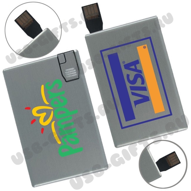 Металлические флешки кредитки с логотипом usb флэш визитные карты оптом