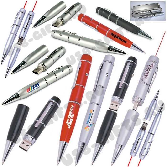 Ручки флешки с лазерной указкой с логотипом металлические флэшки 