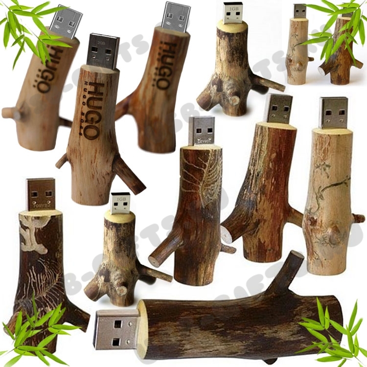 Деревянные флешки сучки дерева с логотипом usb флэш диски подарочные