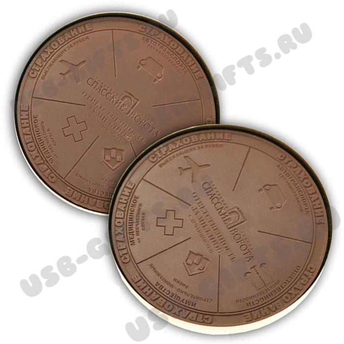 Шоколадные открытки медаль с логотипом и поздравлением цены
