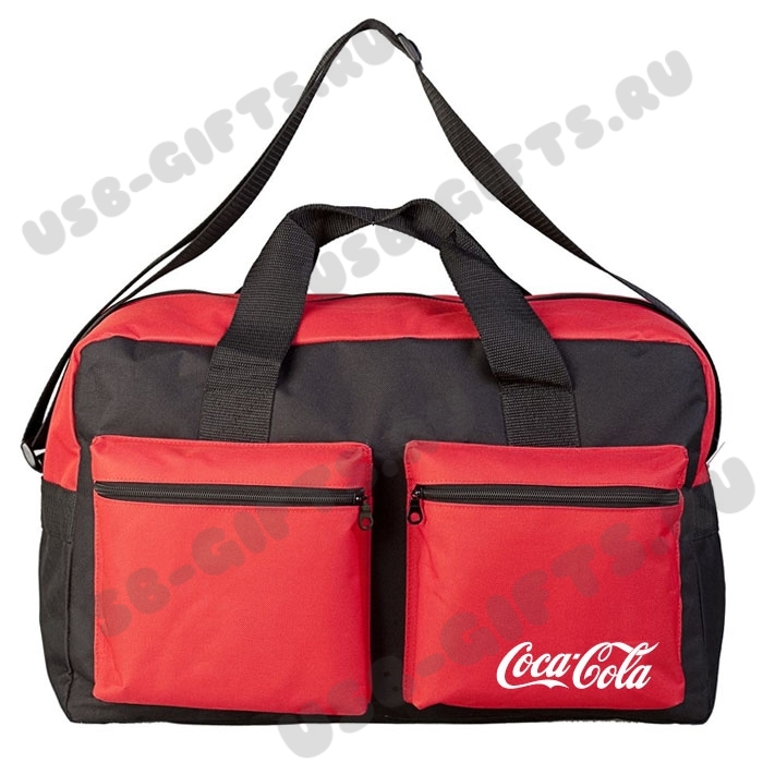 Красная дорожная сумка с логотипом продажа оптом