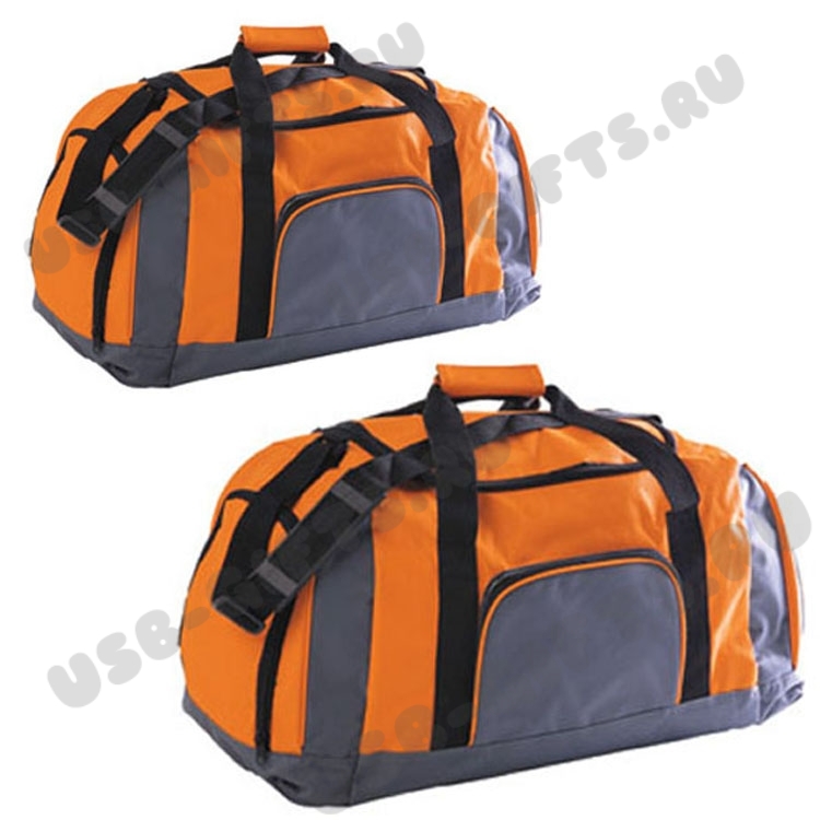 <b>Оранжевая дорожная сумка под нанесение логотипа оптом цены