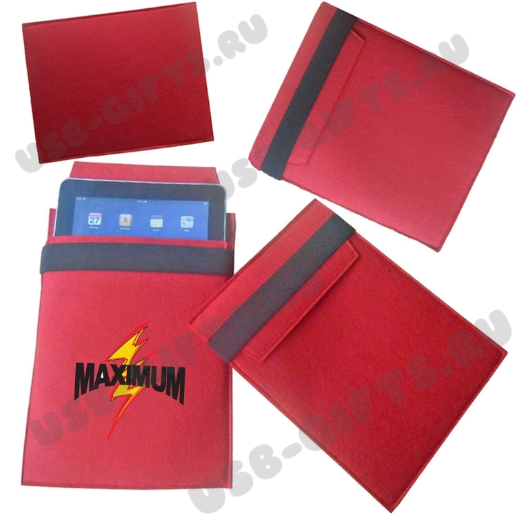 Красные футляры из войлока с нанесением логотипа недорого изготовление сувениров из войлока под заказ
