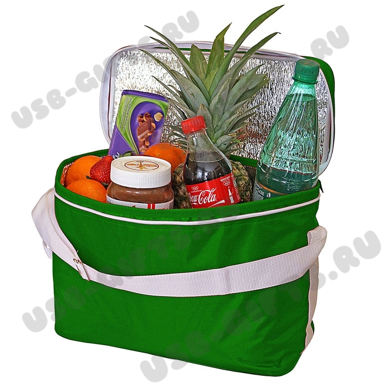 Зеленые сумки холодильники 7,5 литров с логотипом</b>