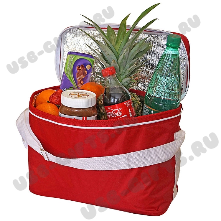 Красные сумки холодильники 7,5 литров с логотипом цены оптом