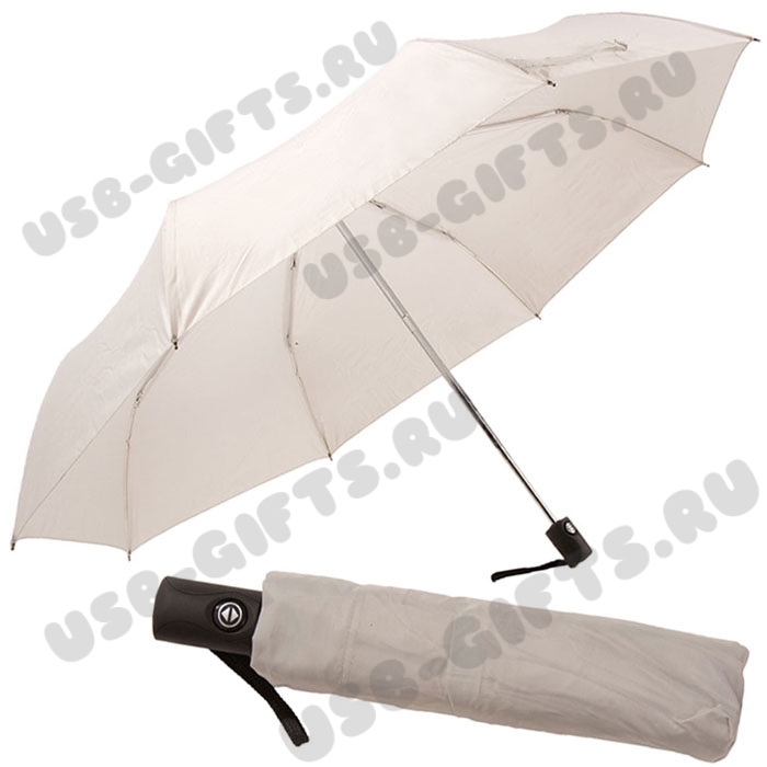 Складные зонты под нанесение логотипа, серебро с логотипом оптом
