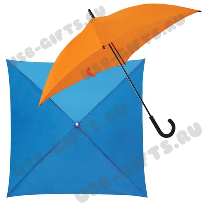 Квадратные зонты-трости с фирменной символикой цены оптом