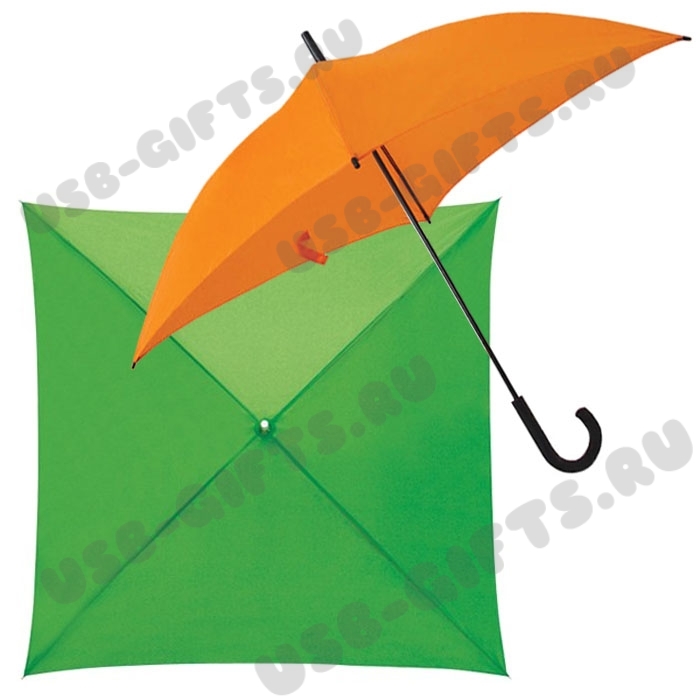Квадратные зонты-трости с логотипом рекламные промо-зонты оптом