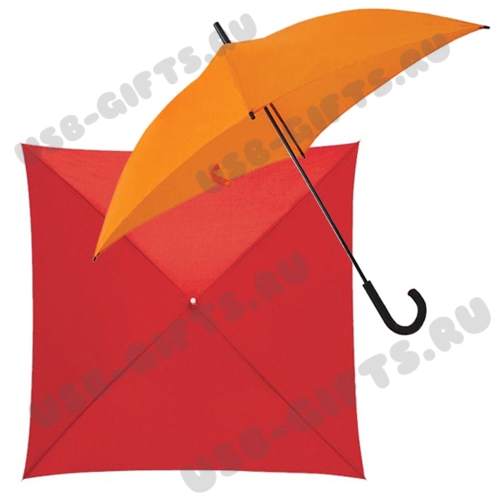 Квадратные зонты-трости под фирменную символику оптом купить со склада