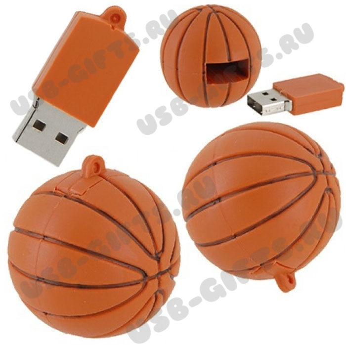 Флешки «Баскетбольный мяч» спортивные usb flash карты с логотипом оптом