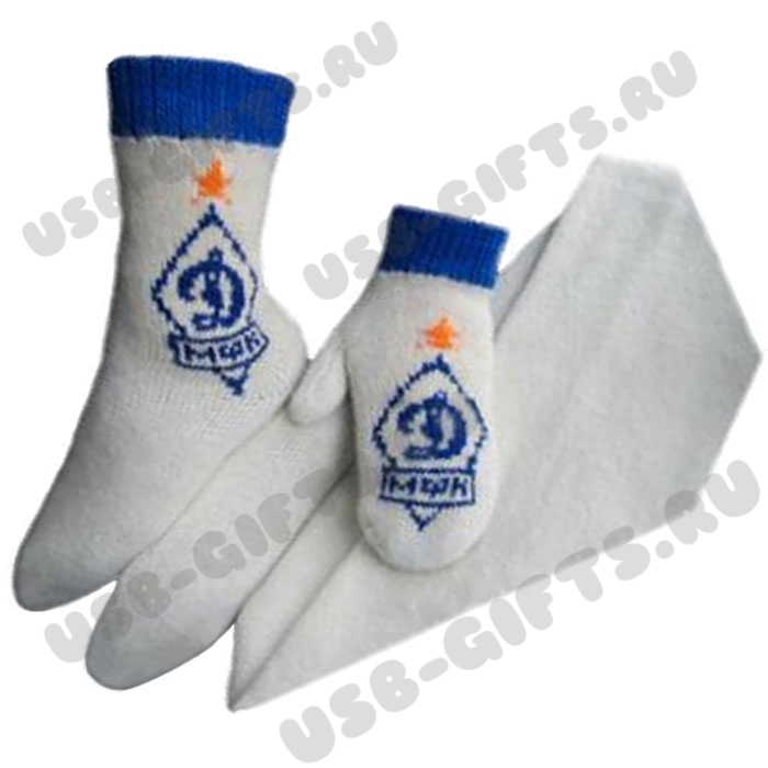 Вязаные наборы шерсть: носки варежки шарф с логотипом прайс-лист цен