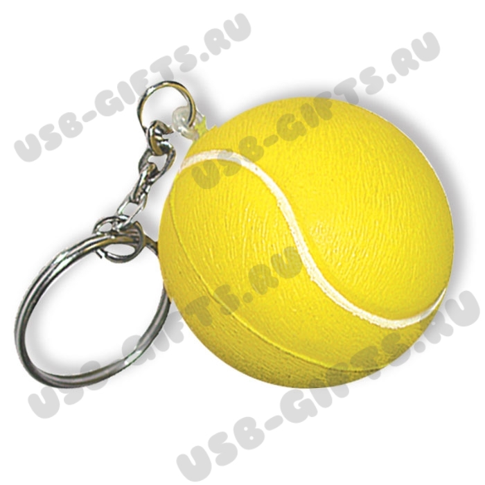 Антистрессы-брелоки «Теннисный мяч» с логотипом