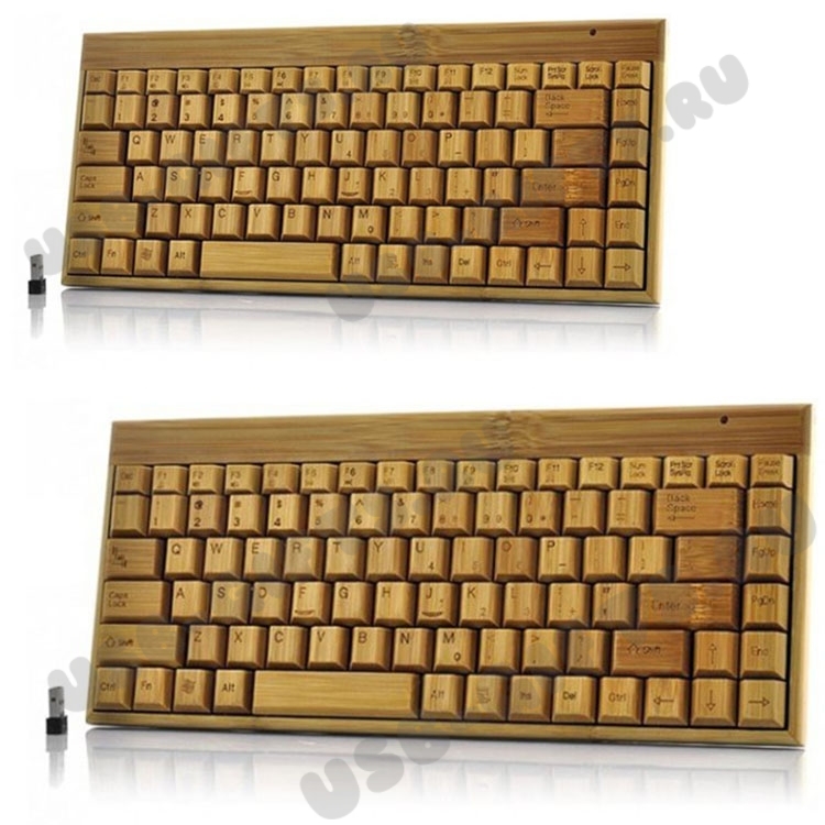 Деревянные беспроводные клавиатуры под нанесение логотипа оптом