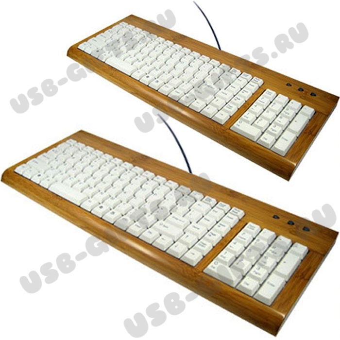 Проводная деревянная клавиатура под нанесение логотипа где купить по низкой цене