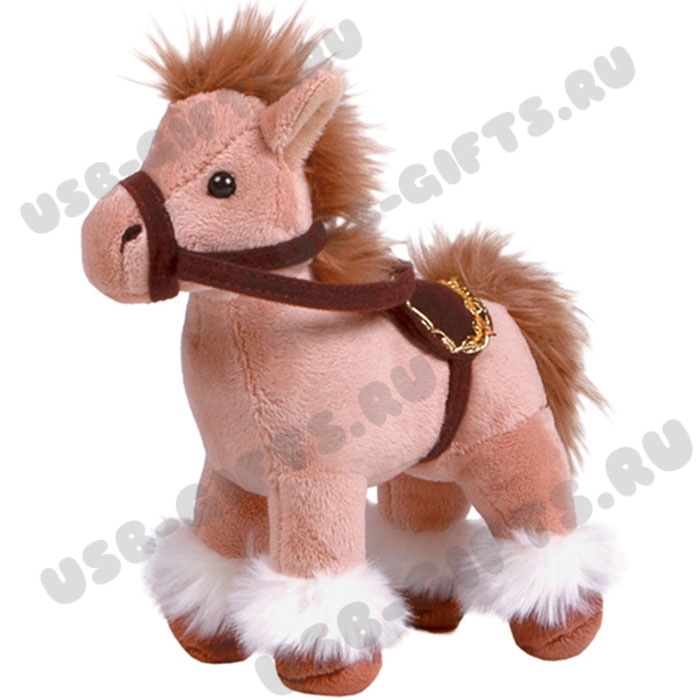 Мягкая игрушка символ года «Лошадка» под логотип оптом