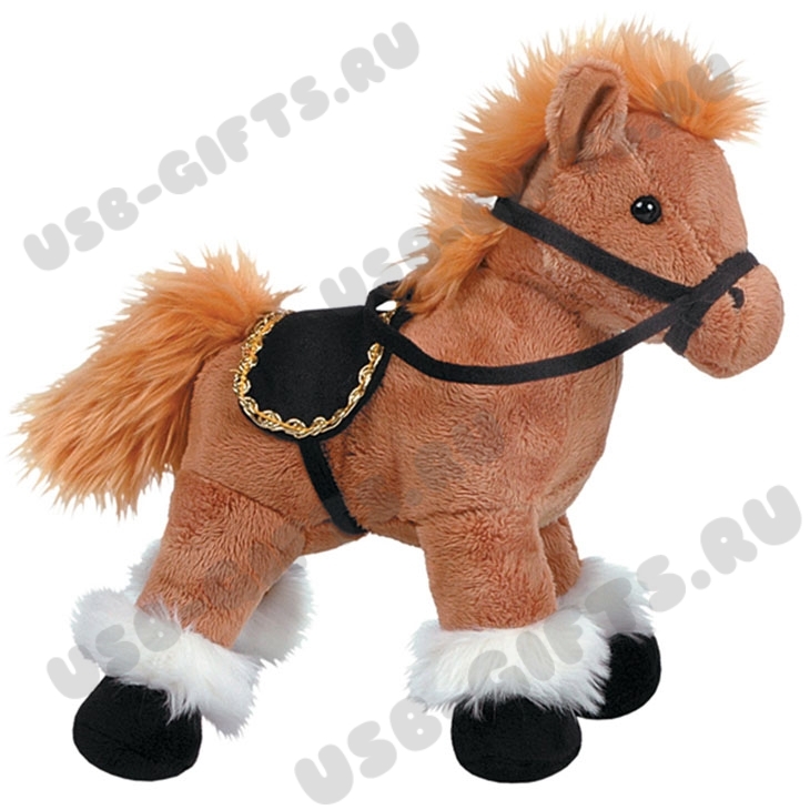 Новогодняя мягкая игрушка «Лошадка 2014» под нанесение логотипа