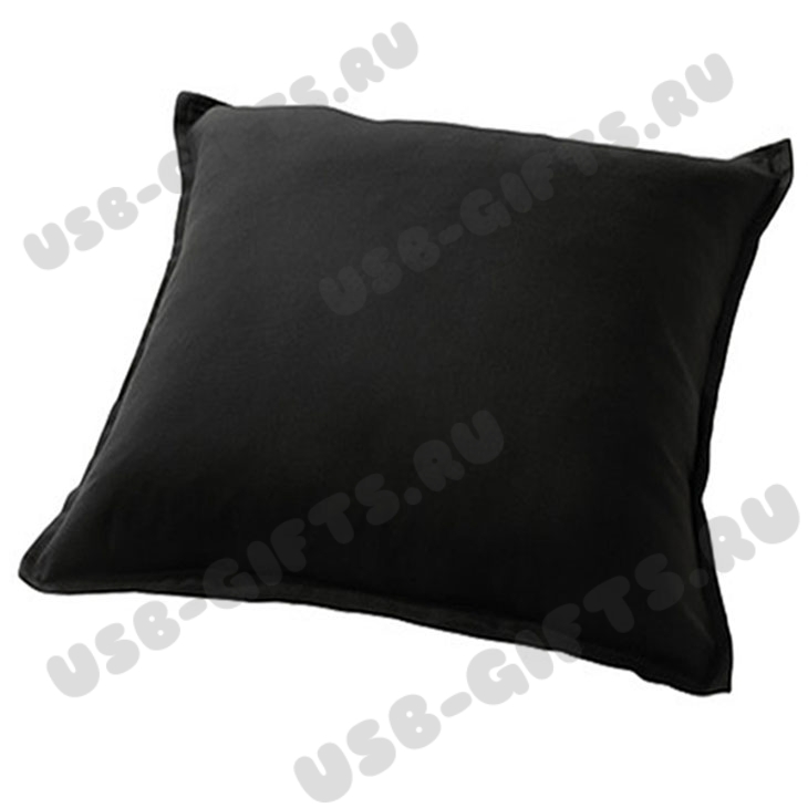 Подушка черная под нанесение логотипа