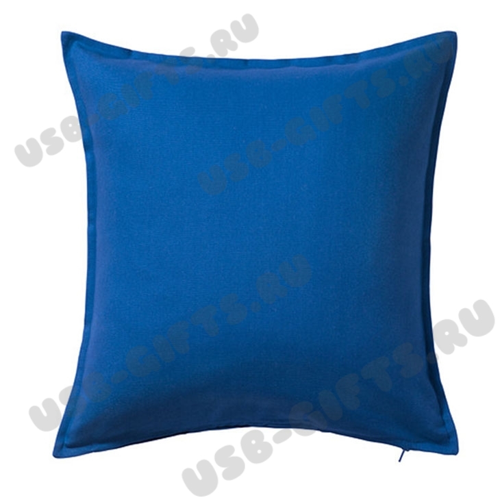 Подушка синяя под нанесение логотипа