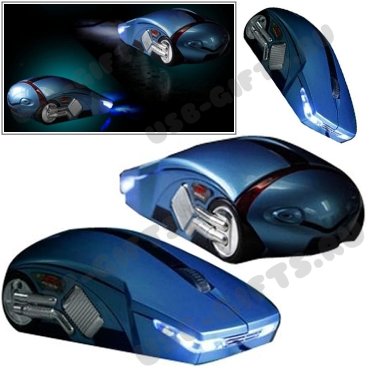 Мыши «Спортивный Автомобиль» синий с логотипом оптом мышь машинка с нанесением логотипа