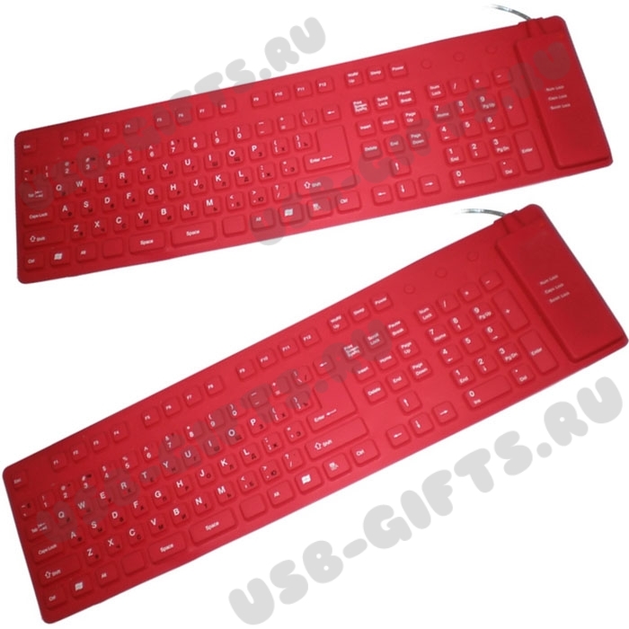 Гибкая красная клавиатура под логотип продажа оптом