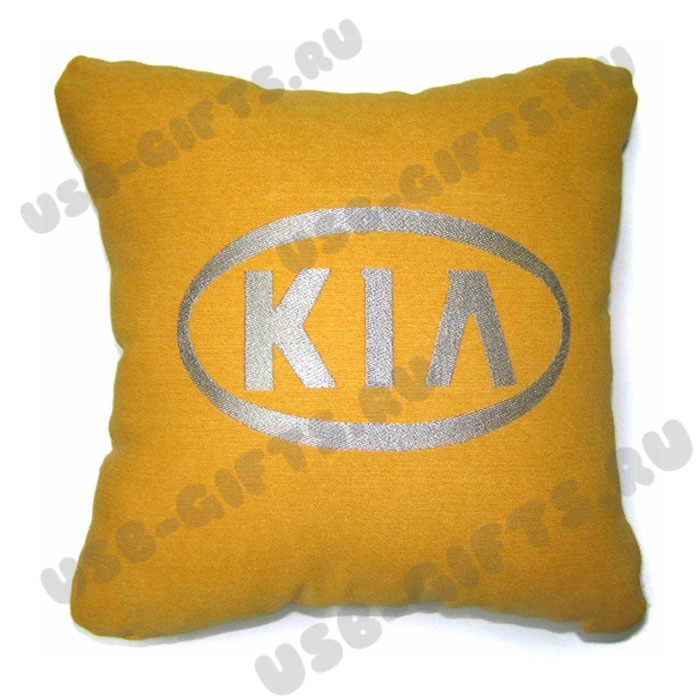 Подушки желтые с нанесением логотипа оптом