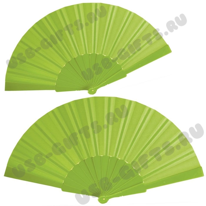 Зеленый веер под нанесение логотипа оптом