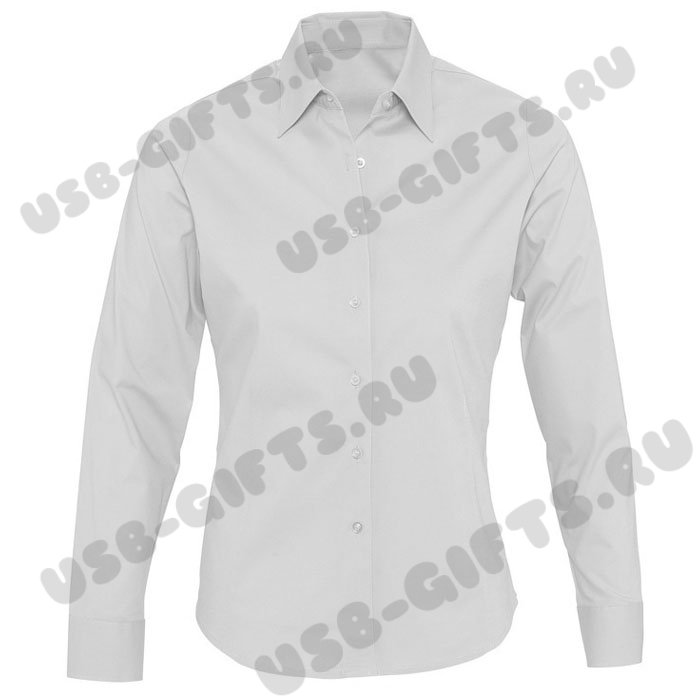 Женская белая рубашка с логотипом оптом M, L, XL, XXL