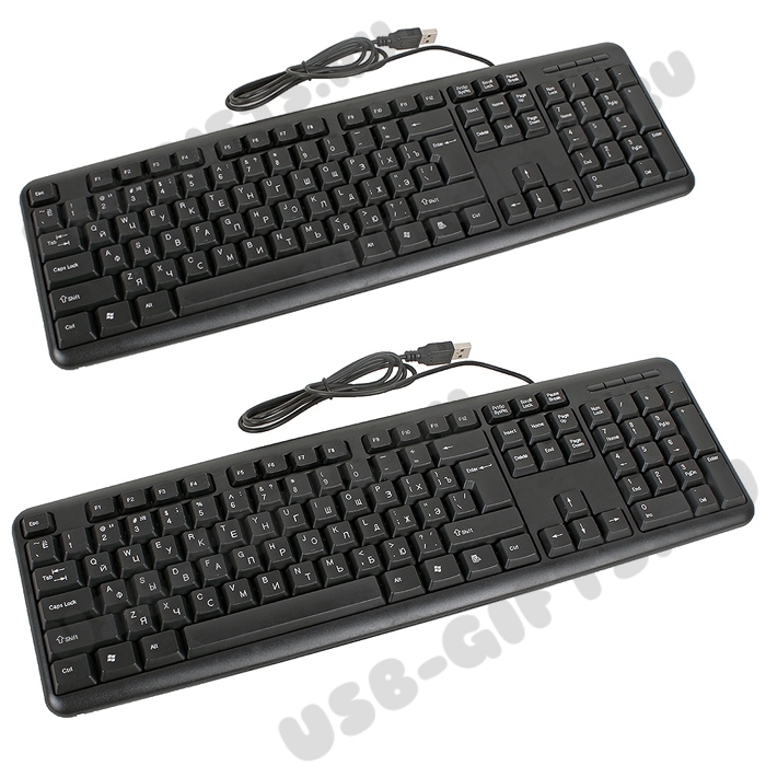 Проводная usb клавиатура с нанесением логотипа продажа оптом