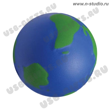 Антистрессы «Земной шар» с фирменной символикой антистрессболлы синие оптом