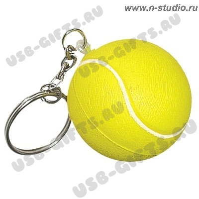 Антистрессы-брелоки «Теннисный мяч» под логотип купить оптом