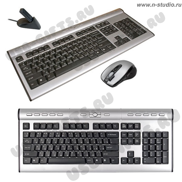 Беспроводные наборы: клавиатура и мышь с логотипом оптом