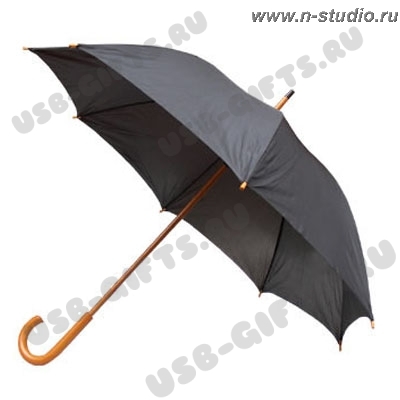Зонты-трости D-103см с деревянной ручкой с логотипом оптом