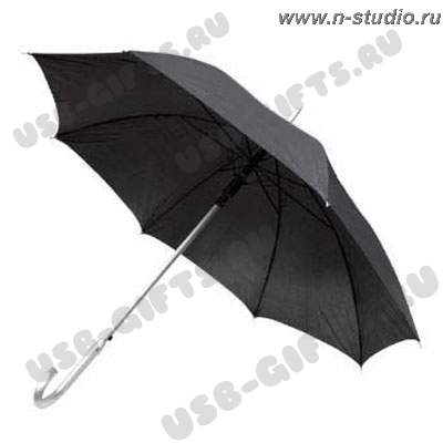 Зонты-трости с алюминиевой ручкой черные