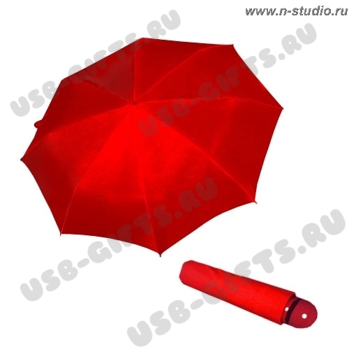Зонт красный складной 