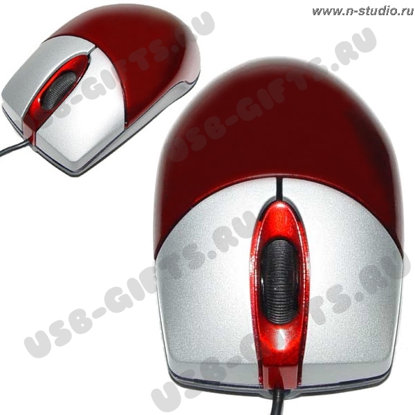 Красные оптические мышки с логотипом