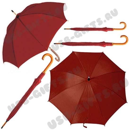 Зонт-трость бордовый под нанесение логотипа оптом прайс-лист