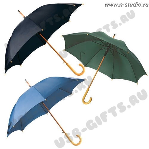 Зонт трость полуавтомат синий черный зеленый