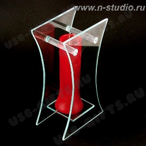 Красные вазы цветные стекло с логотипом