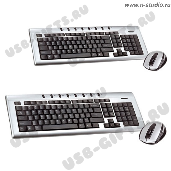 Беспроводной слим набор: клавиатура и мышь под логотип