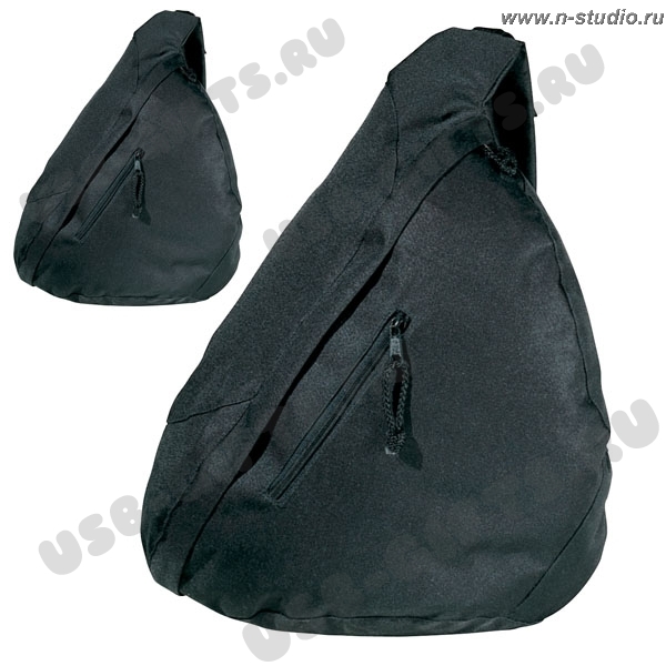 Черные рюкзаки с одной лямкой под фирменную символику 