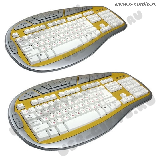 Клавиатура мультимедийная корпоративная желтая клавиатуры под нанесение логотипа оптом