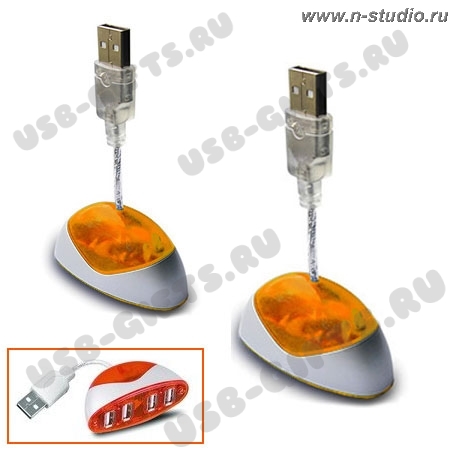ХАБ USB оранжевый HUB 4 порта Хабы по нанесение логотипа
