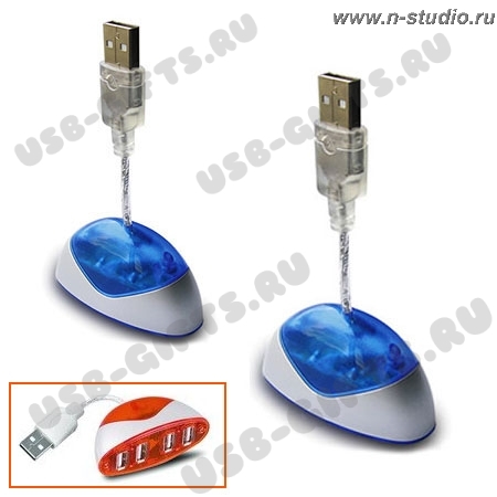 ХАБ USB синий HUB 4 порта под фирменную символику