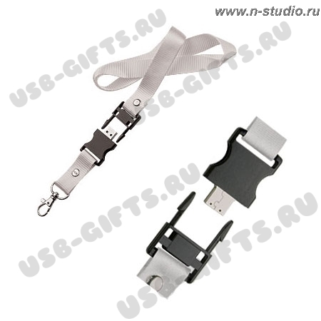 Ланъярд с флэшкой USB Flash Drive текстильные флешки с логотипом
