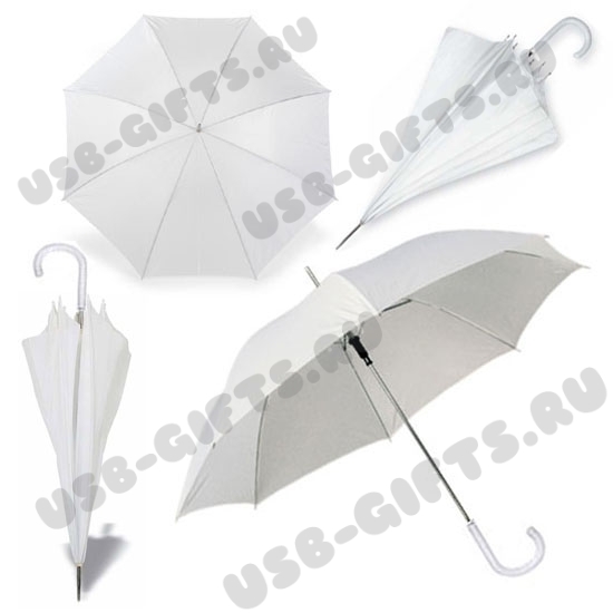 Белые зонты трости белый зонт-трость под логотип оптом