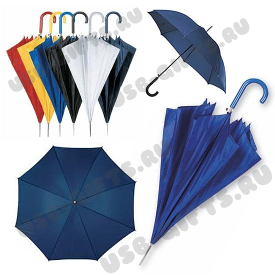 Зонт-трость синий под фирменную символику