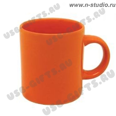 Корпоративная кружка керамика оранжевая с логотипом